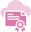 cloud certificate pink