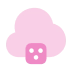 cloud hybrid pink icon