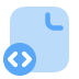 code file blue icon