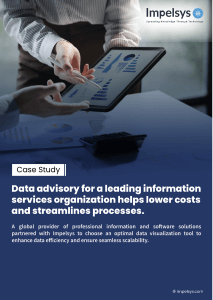 Data Advisory for one of the world’s leading information services organizations helps lower costs and ensures streamlined processes.