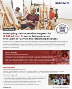 Revamping the SoCreative Program for 15,000 African Creative Entrepreneurs with Learner-Centric Microlearning Modules